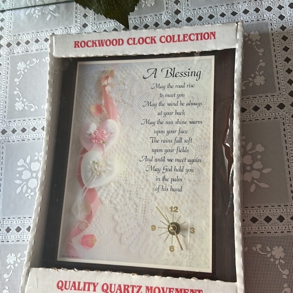 VINTAGE Rockwood Clock Collection Decorator Accent Clock "A Blessing" NWOT - Picture 4 of 6